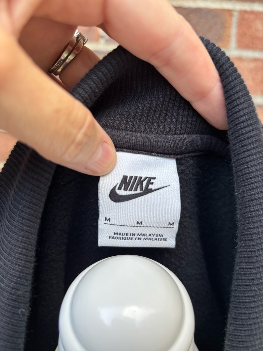 Nike Cropped Black Quarter Zip Pullover Sweatshirt Size Medium - Athleisure - Picture 3 of 9